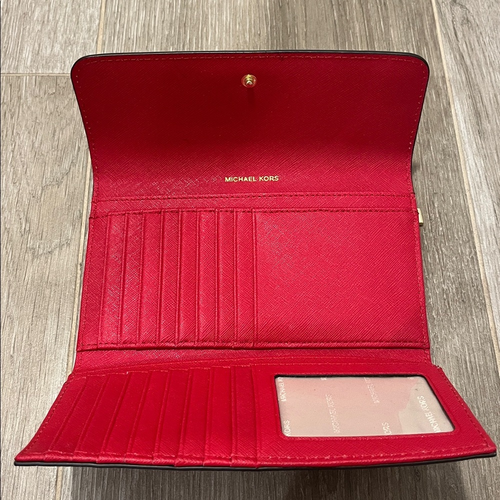 Michael Kors Vibrant Red Leather Wallet - Picture 3 of 7